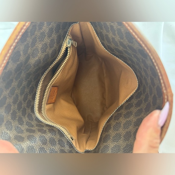 Vintage  Celine Macadam Bucket Shoulder Crossbody Bag Coated Canvas - Picture 13 of 17